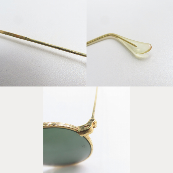 実際に弊社で買取させて頂いたRay-Ban/レイバン B&L/ボシュロム社製 スモールラウンドメタル サングラス W1573 の画像 8枚目