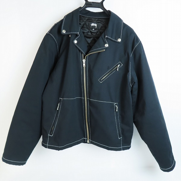 実際に弊社で買取させて頂いたSTUSSY/ステューシー  コットン 中綿 ダブルライダース ジャケット 115699/Lの画像 0枚目