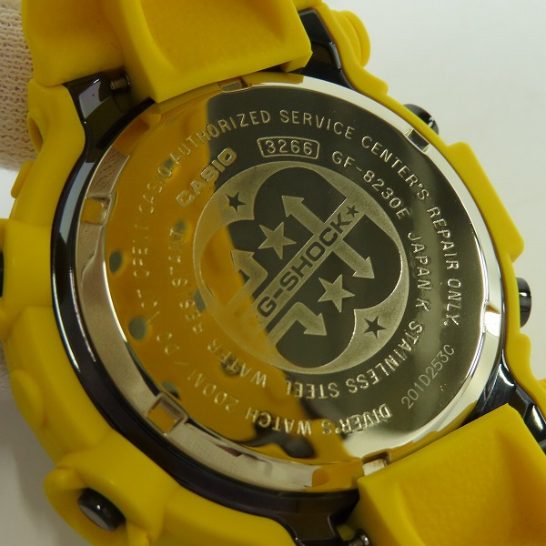実際に弊社で買取させて頂いたG-SHOCK/Gショック 30周年 FROGMAN/フロッグマン ライトニングイエロー GF-8230E-9JRの画像 3枚目