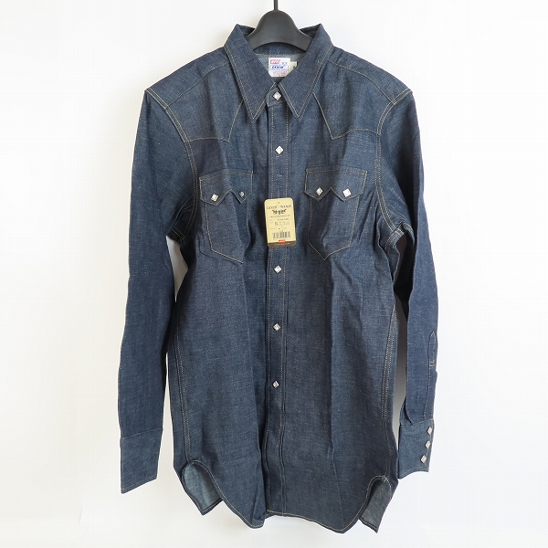 実際に弊社で買取させて頂いた【未使用】LEVIS/リーバイス AUTHENTIC DENIM WESTERN WEAR ショートホーン デニムシャツ 61504-53/L(40)