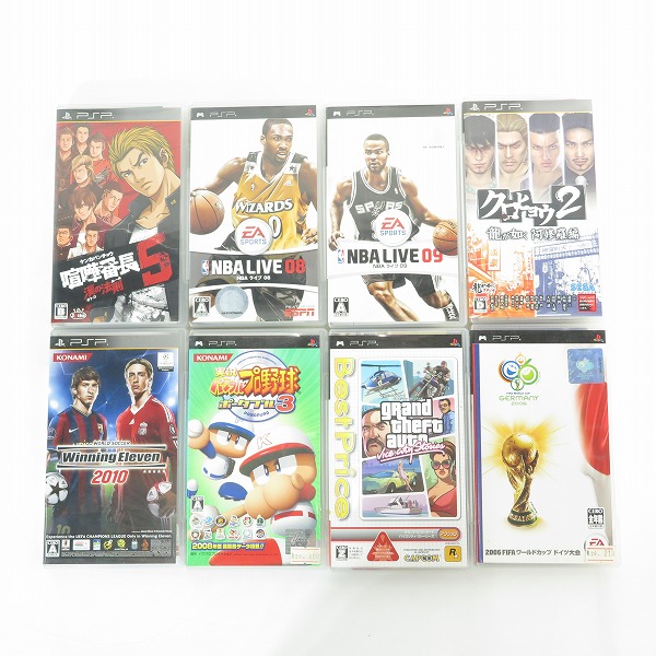 実際に弊社で買取させて頂いた【おまとめ】PSPソフト 喧嘩番長5/NBAライブ08,09/クロヒョウ2/ウィニングイレブン2010 他