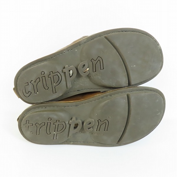 実際に弊社で買取させて頂いたtrippen/トリッペン SPACE 2ホール レザーチャッカブーツ ブラウンの画像 2枚目