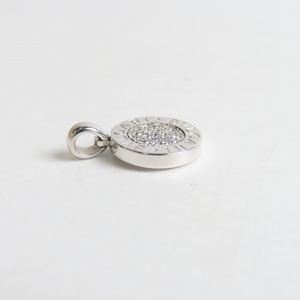 実際に弊社で買取させて頂いたBVLGARI/ブルガリ ブルガリブルガリ AU750/K18WG×ダイヤモンド ペンダントトップの画像 3枚目