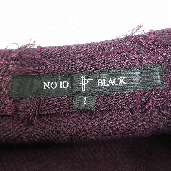 実際に弊社で買取させて頂いたNO ID.BLACK/ノーアイディー パープル フリンジチェックショートカラープルオーバー シャツ 443006-714S/1の画像 2枚目