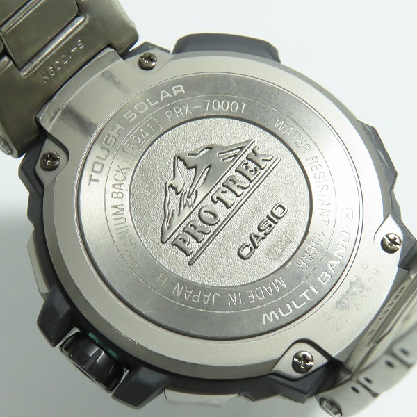 実際に弊社で買取させて頂いた(1)CASIO/カシオ PROTREK/プロトレック MANASLU/マナスル タフソーラー PRX-7000T-7JFの画像 4枚目