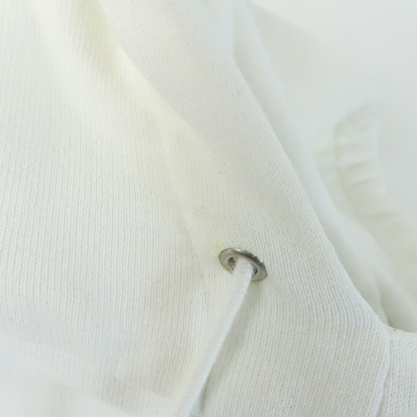 実際に弊社で買取させて頂いた【JPタグ】SAINT LAURENT PARIS/サンローランパリ パーカー フーディ ロゴ ホワイト 464581 YB2PG/Mの画像 7枚目