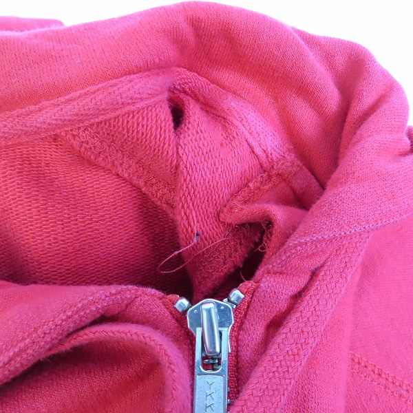 実際に弊社で買取させて頂いたSTUSSY/ステューシー ジップアップ パーカー レッド /Mの画像 5枚目