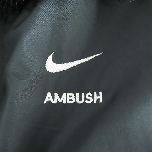実際に弊社で買取させて頂いたNIKE×AMBUSH/ナイキ×アンブッシュ 18AW リバーシブルフェイクファーコートジャケット AQ9225-010/Lの画像 4枚目