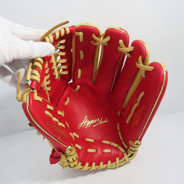 実際に弊社で買取させて頂いたRawlings/ローリングス HYPER TECH COLOR SYNC 軟式 オールラウンド用 グローブ/グラブ GR4HTCN55Wの画像 2枚目