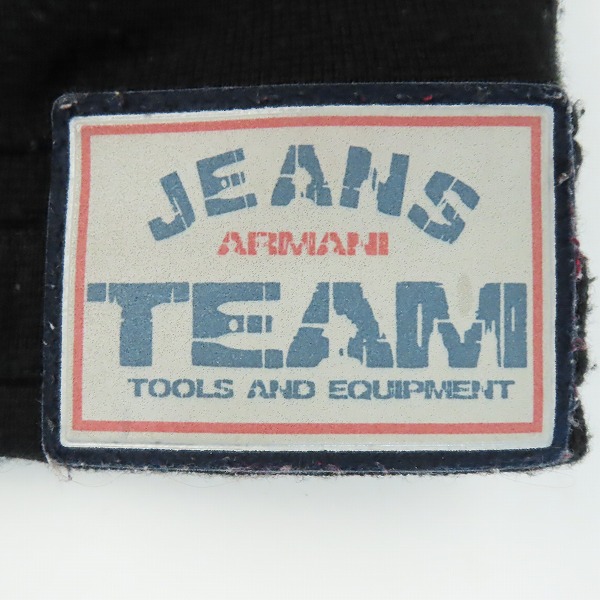 実際に弊社で買取させて頂いたARMANI JEANS/アルマーニ ジーンズ ジップアップ ウール混 ジャケット ブラック Mの画像 4枚目