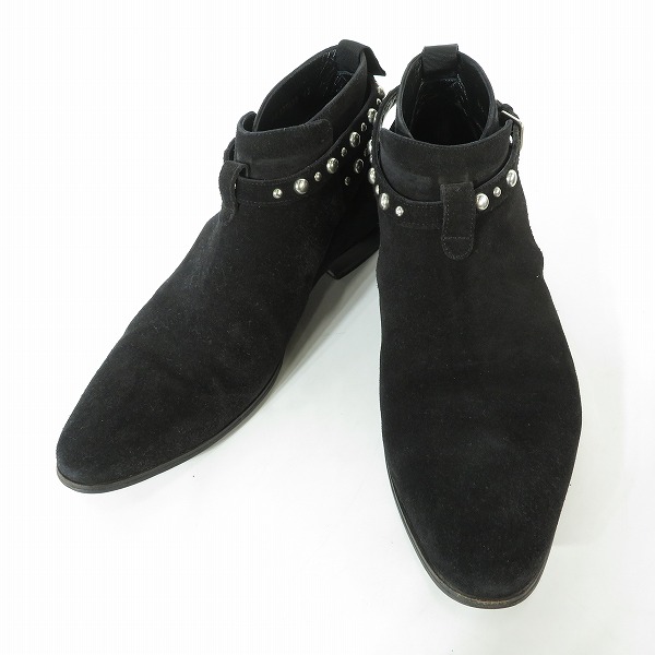 実際に弊社で買取させて頂いたSAINT LAURENT PARIS/サンローランパリ スウェードレザー スタッズ付きショートブーツ  375689/43