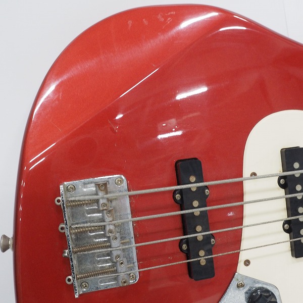 実際に弊社で買取させて頂いた★BUSKER'S/バスカーズ ジャズベース Type メタリックレッド 4弦エレキベースの画像 5枚目