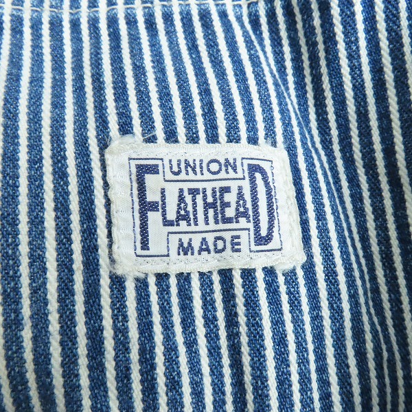 実際に弊社で買取させて頂いたTHE FLAT HEAD/フラットヘッド ストライプ コットン ハーフパンツ/32の画像 5枚目