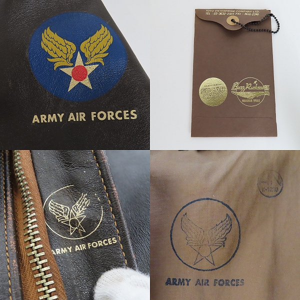 実際に弊社で買取させて頂いたBUZZ RICKSON'S/バズリクソンズ A-2 赤リブ 馬革/ホースハイド レザー フライトジャケット M83145/42の画像 9枚目