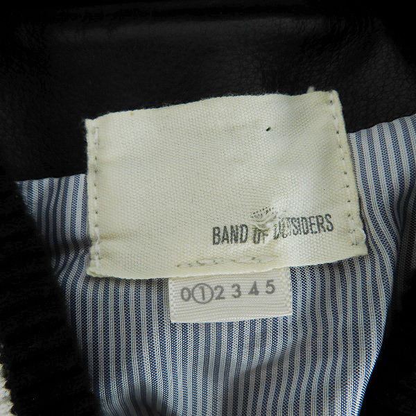 実際に弊社で買取させて頂いたBAND OF OUTSIDERS/バンドオブアウトサイダーズ レザー ブルゾン/1の画像 2枚目