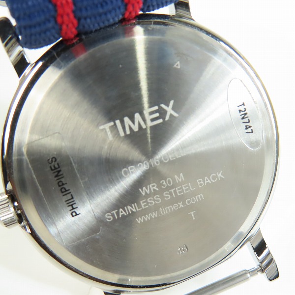 実際に弊社で買取させて頂いたTIMEX/タイメックス CR2016 CELL クォーツ腕時計 NATOベルト2本付きの画像 3枚目