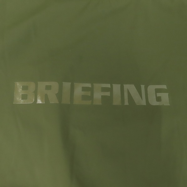 実際に弊社で買取させて頂いた【未使用】BRIEFING GOLF/ブリーフィング MS WIND HOODIE/ウインドフーディ パーカー オリーブ BRG223M19/Lの画像 4枚目