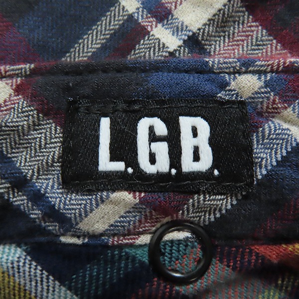実際に弊社で買取させて頂いたL.G.B./ルグランブルー チェック フランネルシャツ Shirt-G/STD 86257CSM/3の画像 2枚目