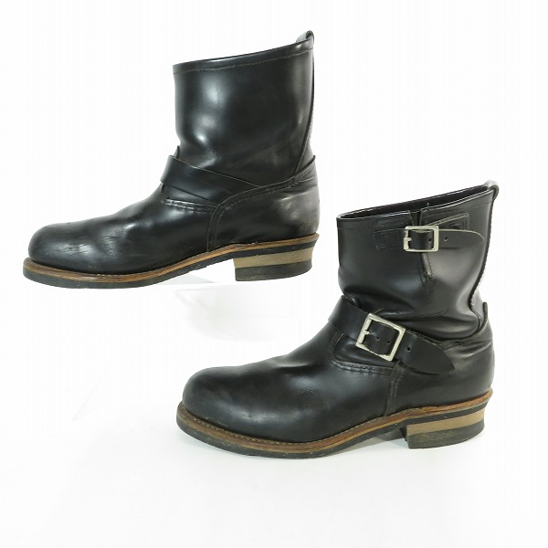 実際に弊社で買取させて頂いたRED WING/レッドウィング ショート エンジニアブーツ スチールトゥ ブラック 2976/11Dの画像 3枚目