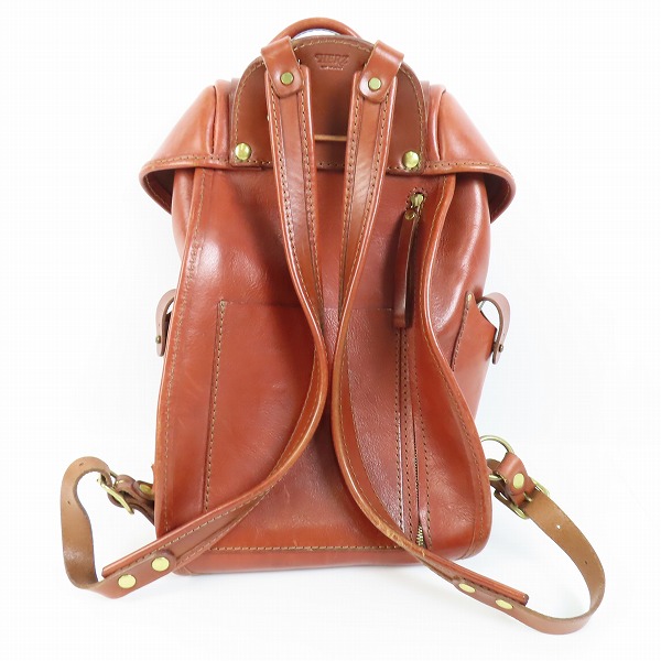 実際に弊社で買取させて頂いたHERZ/ヘルツ 半かぶせの二本ベルト リュック/レザー バックパック R-152の画像 1枚目