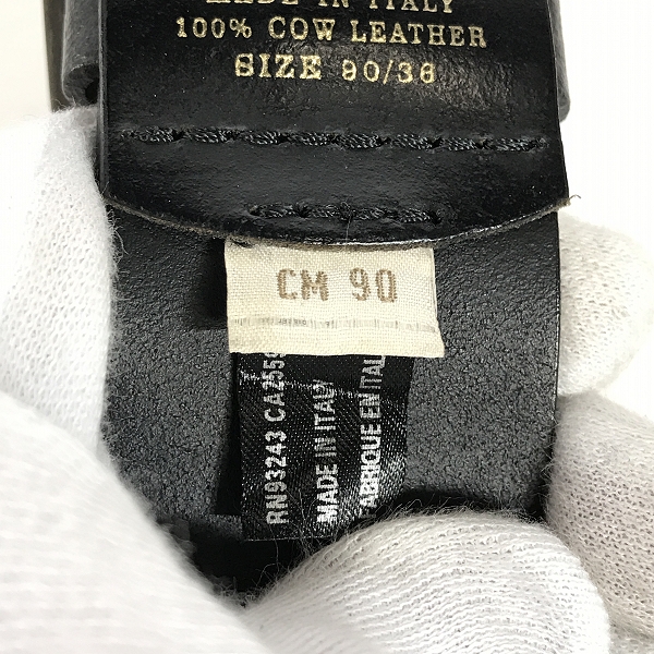 実際に弊社で買取させて頂いたDIESEL/ディーゼル レザースタッズベルト ブラック/90の画像 5枚目
