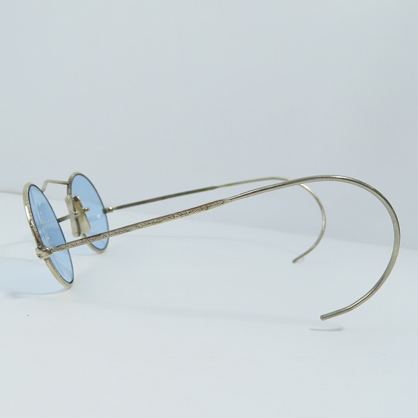 実際に弊社で買取させて頂いた【ノーブランド扱い】ノーズパット10K刻印/ヴィンテージ/ビンテージ 唐草模様/ラウンド型 眼鏡フレームの画像 2枚目