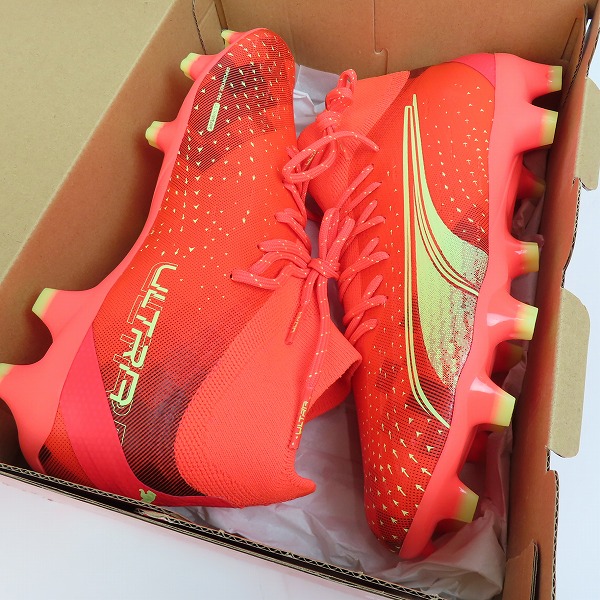 実際に弊社で買取させて頂いたPUMA/プーマ ウルトラプロ FG/AG サッカー用 スパイク レッド系 106931-03 25の画像 6枚目
