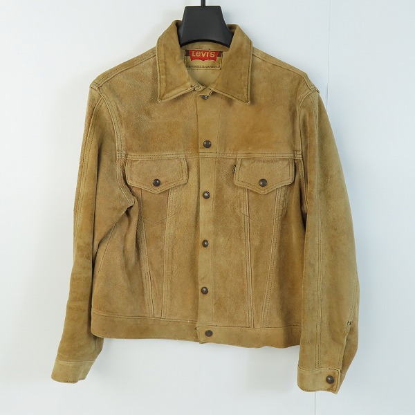 実際に弊社で買取させて頂いたLEVIS/リーバイス  均等V ビッグE 60-70S ヴィンテージ 3rd Type スエード/スウェード レザー トラッカージャケット