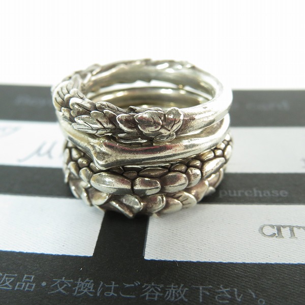 実際に弊社で買取させて頂いた【ギャラ付】Bloody Mary/ブラッディマリー mixture/ミクスチャー 4連リング/15号