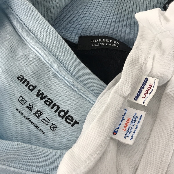 実際に弊社で買取させて頂いた【おまとめ】バーバリーブラックレーベル/アンディフィーテッド/アンドワンダー 他 メンズ/レディース Tシャツ/カットソー 等