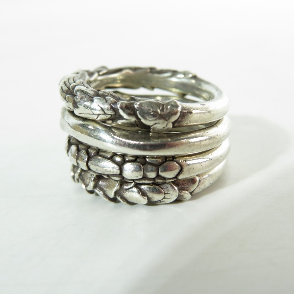 実際に弊社で買取させて頂いた【ギャラ付】Bloody Mary/ブラッディマリー mixture/ミクスチャー 4連リング/15号の画像 2枚目