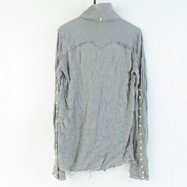 実際に弊社で買取させて頂いたL.G.B./ルグランブルー シワ加工 ボタンダウン スリムシャツ グレー/1の画像 1枚目