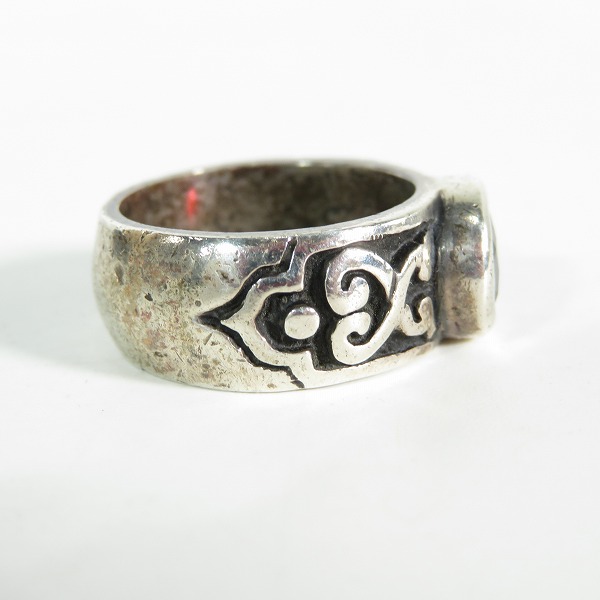 実際に弊社で買取させて頂いた【ギャラ付き】LEATHERS AND TREASURES/レザーズ＆トレジャーズ スクロール ケルティックヴァイン ラージストーン リング/13号の画像 4枚目