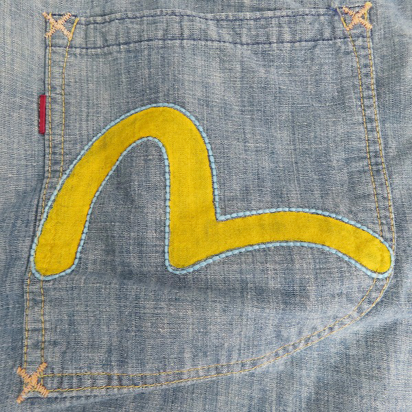 実際に弊社で買取させて頂いたEVISU/エヴィス/エビス LOT.2005 カモメ/かもめ プリント ハーフパンツ 36の画像 7枚目