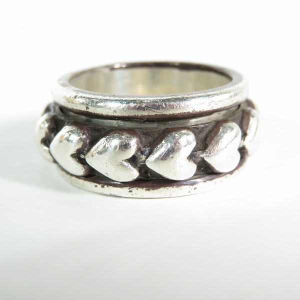 実際に弊社で買取させて頂いた【ギャラ付き】LEATHERS AND TREASURES/レザーズ＆トレジャーズ/Revolving Heart Ring/リボルビング ハートリング/22号の画像 3枚目