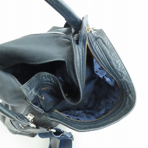 実際に弊社で買取させて頂いたaniary/アニアリ 裏地カモフラ/迷彩 レザー トートバッグ/ショルダーバッグの画像 3枚目