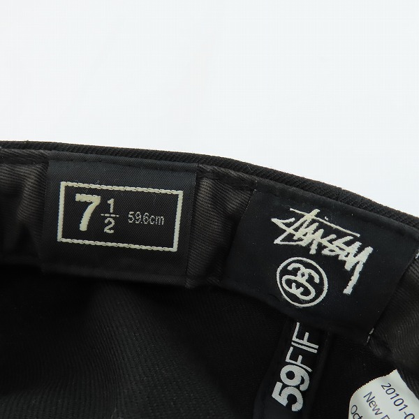 実際に弊社で買取させて頂いたSTUSSY×NEW ERA/ステューシー×ニューエラ 59FIFTY ベースボールキャップ/帽子 7-1/2の画像 6枚目