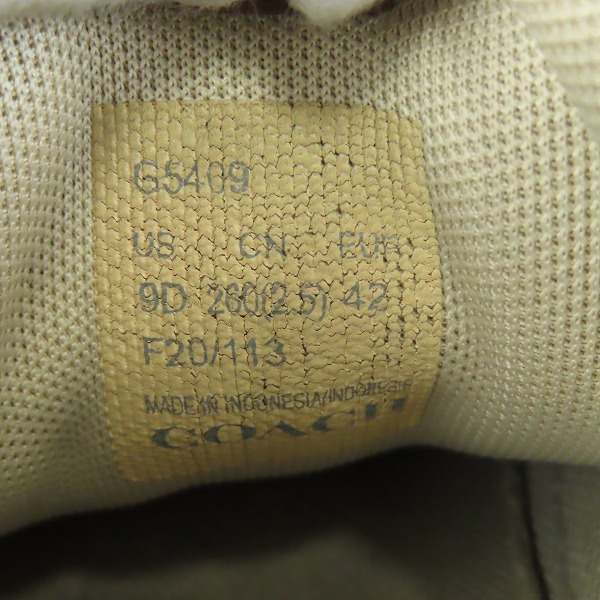 実際に弊社で買取させて頂いたCOACH/コーチ Lowline Low Top スニーカー/US9Dの画像 5枚目