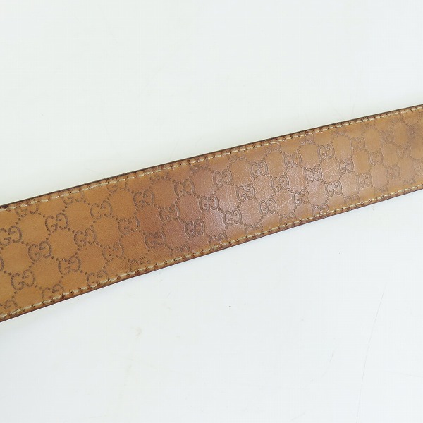 GUCCI/グッチ Gロゴバックル レザーベルト 170865 1766 85-34の