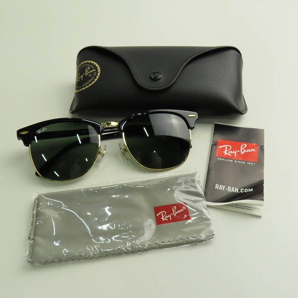 実際に弊社で買取させて頂いたRay-Ban/レイバン CLUB MASTER/クラブマスター サングラス アイウェア RB3016 W0365の画像 9枚目