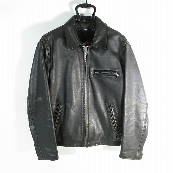 実際に弊社で買取させて頂いたSCHOTT/ショット シングル レザー ライダースジャケット/ライナー付き/38
