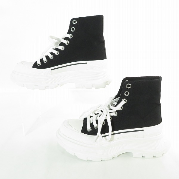 実際に弊社で買取させて頂いたALEXANDER MCQUEEN/アレキサンダー・マックイーン トレッドスリック キャンバス スニーカー 697080/38.5の画像 3枚目