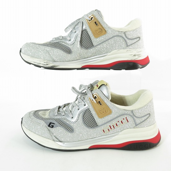 実際に弊社で買取させて頂いたGUCCI/グッチ Ultra Space Trainer ウルトラスペース グリッター スニーカー/8の画像 3枚目