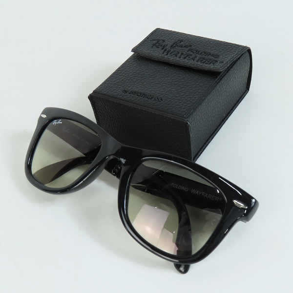 実際に弊社で買取させて頂いたRayBan/レイバン WAYFARER/ウェイファーラー フォールディング 折り畳み サングラス/アイウェア RB4105-601の画像 9枚目