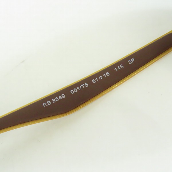 実際に弊社で買取させて頂いたRay-Ban/レイバン ティアドロップ 度入り サングラス RB3549 001/T5 の画像 7枚目