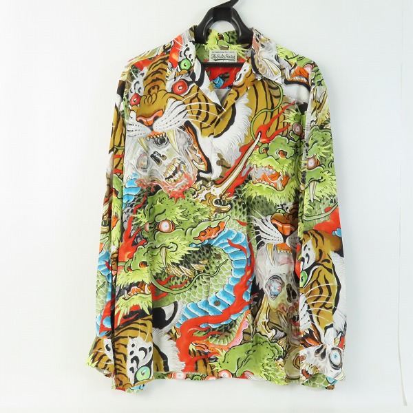 実際に弊社で買取させて頂いたWACKO MARIA/ワコマリア TIM LEHI HAWAIIAN SHIRT L/S (TYPE-1) ティム リーハイ ハワイアンシャツ XL