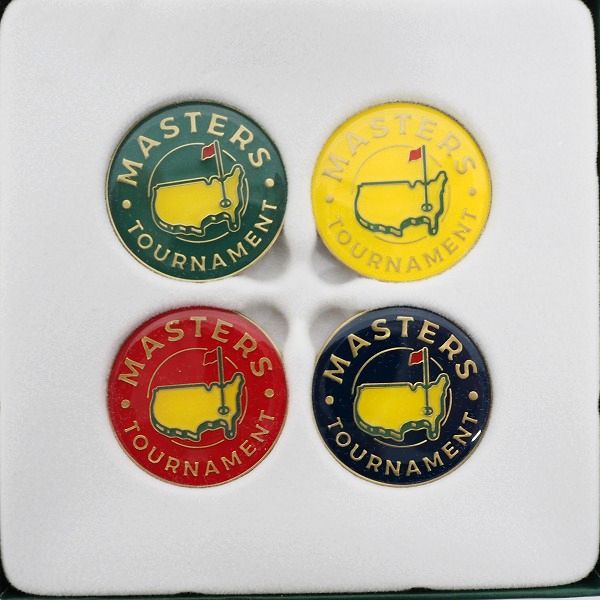 実際に弊社で買取させて頂いた【未使用】MASTERS/マスターズ ゴルフ ボールマーカー 円形タイプ  4個ｘ1セットの画像 1枚目
