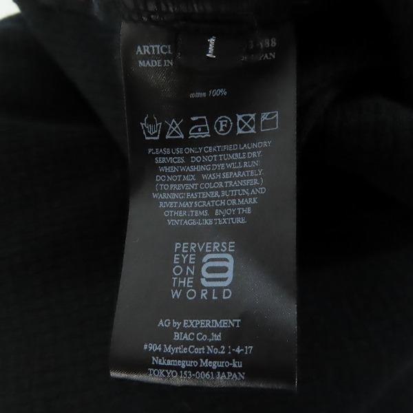 実際に弊社で買取させて頂いたP.E.O.T.W AG/ピーイーオーティーダブリューエージー/カットソー ブラック/1の画像 3枚目