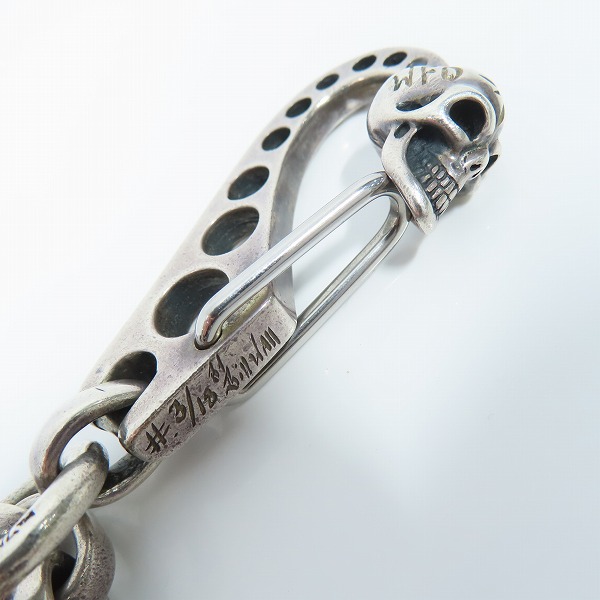 実際に弊社で買取させて頂いたBWL/BILL WALL LEATHER/ビルウォールレザー ビンテージスカル&ライオン シルバーウォレットチェーンの画像 1枚目