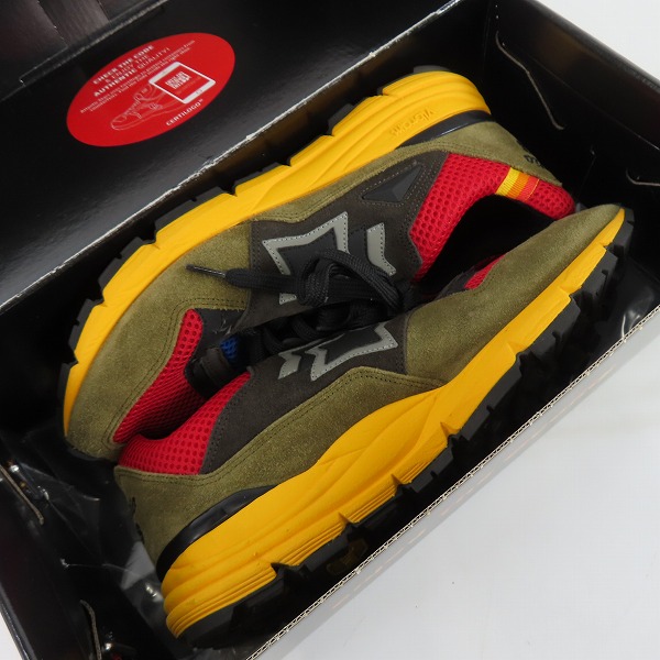 実際に弊社で買取させて頂いたATLANTIC STARS/アトランティックスターズ カーキ/レッド スニーカー/41の画像 7枚目